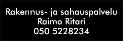 Rakennus- ja sahauspalvelu Raimo Ritari logo